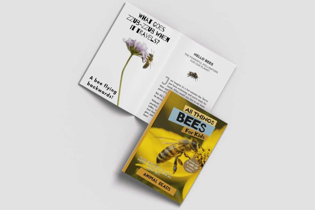 All things bees for kids book open and closed